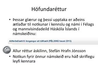 h fundar ttur