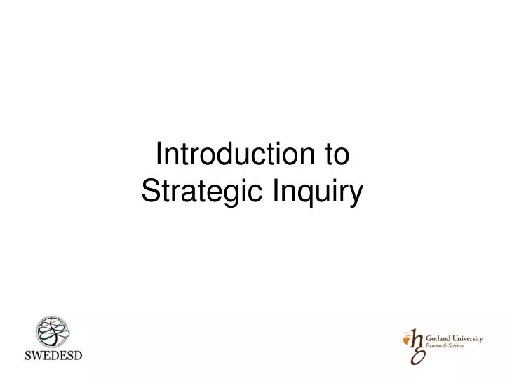 introduction to strategic inquiry