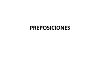 preposiciones