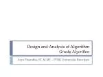 Design and Analysis of Algorithm Greedy Algorithm - slide 1