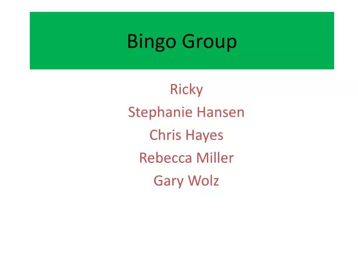 bingo group