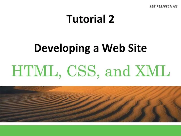tutorial 2 developing a web site