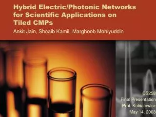 Hybrid Electric/Photonic Networks for Scientific Applications on Tiled CMPs