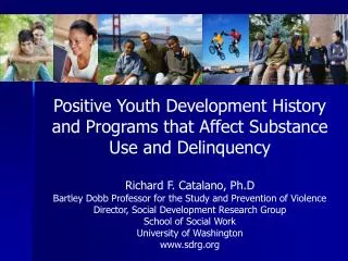 Positive Youth Development History and Programs that Affect Substance Use and Delinquency