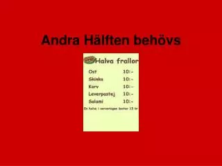 andra h lften beh vs
