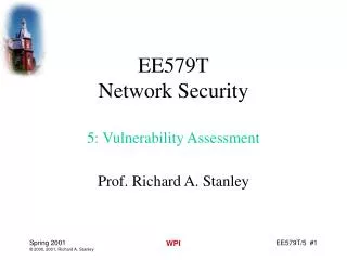EE579T Network Security 5: Vulnerability Assessment