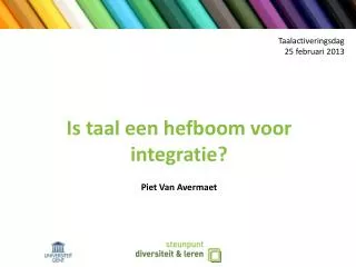 is taal een hefboom voor integratie piet van avermaet