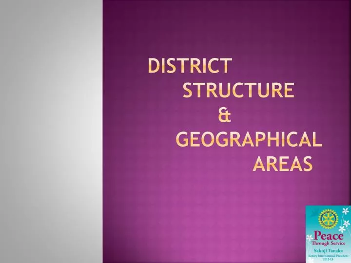 district structure geographical areas