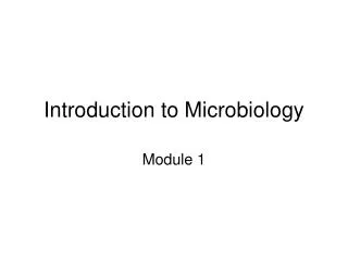 Introduction to Microbiology