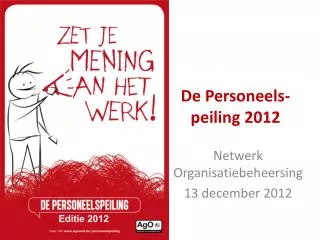 De Personeels-peiling 2012