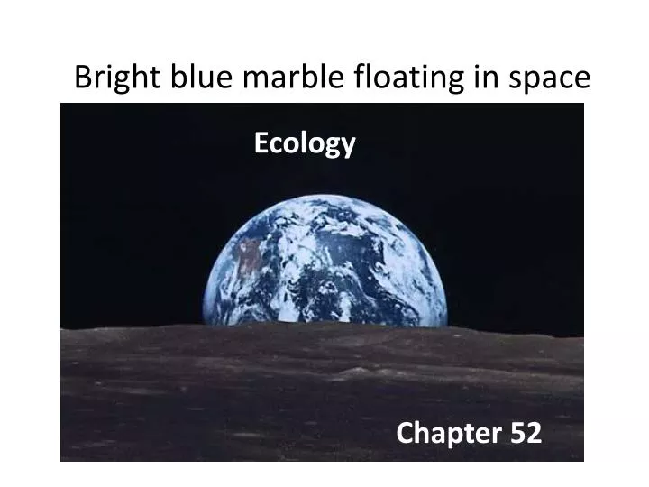 bright blue marble floating in space