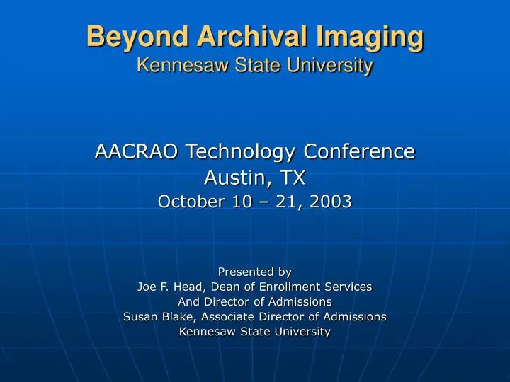 beyond archival imaging kennesaw state university