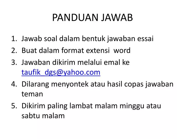 panduan jawab