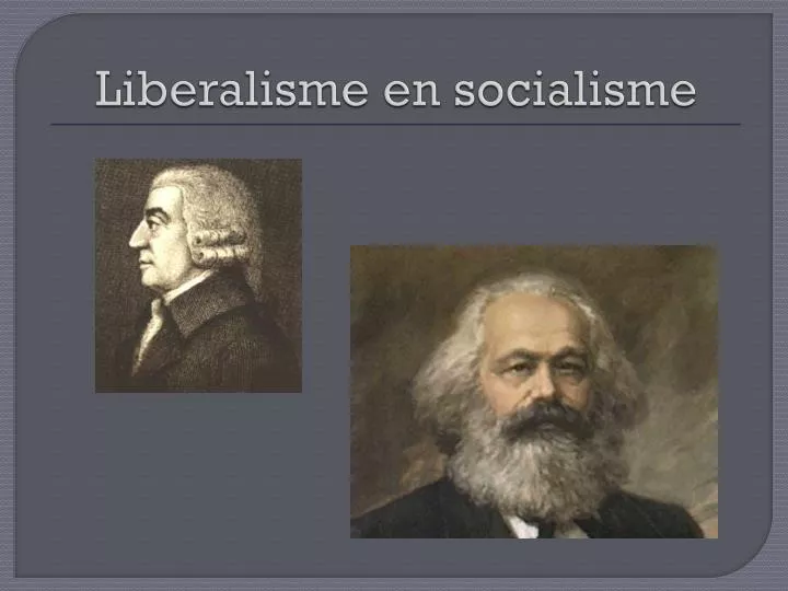 liberalisme en socialisme