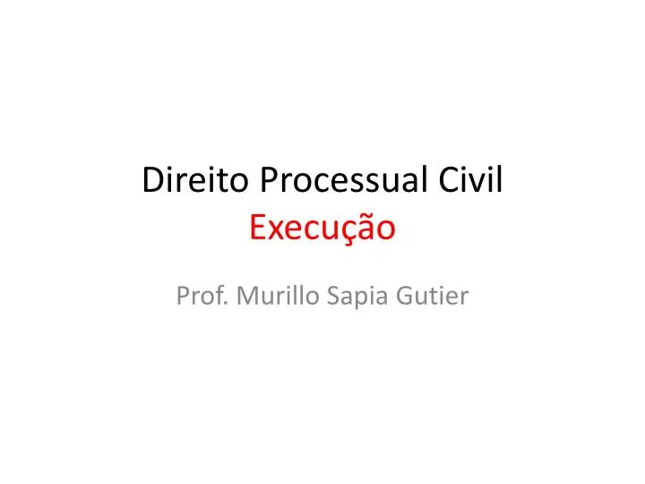 direito processual civil execu o