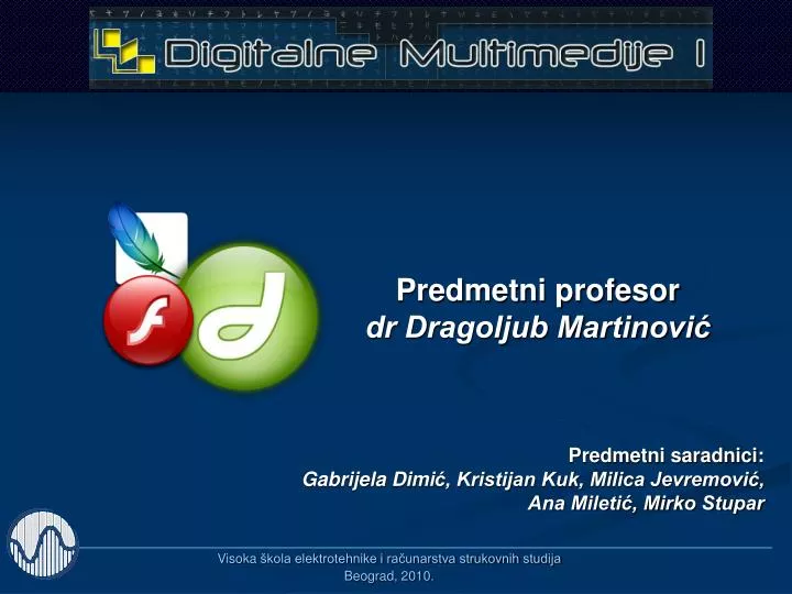 predmetni profesor dr dragoljub martinovi