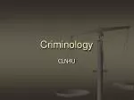 Criminology - slide 1