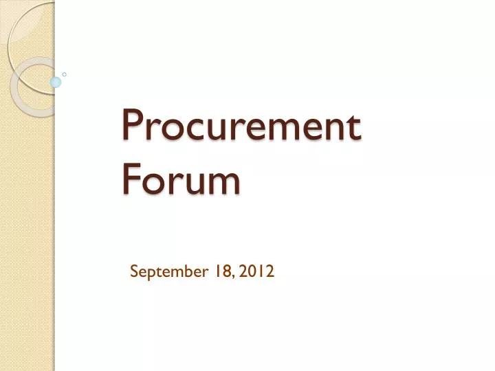 procurement forum