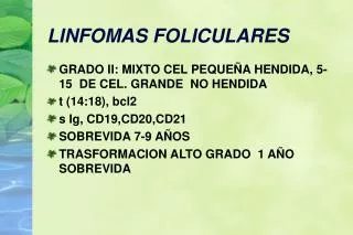 linfomas foliculares