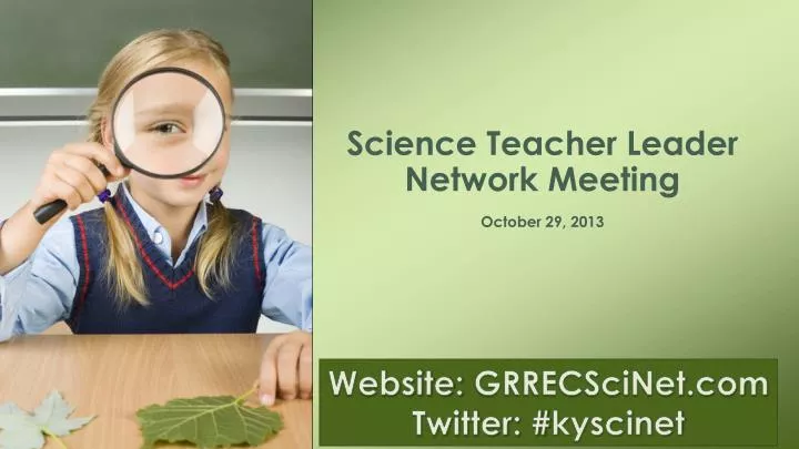 science teacher leader network meeting october 29 2013