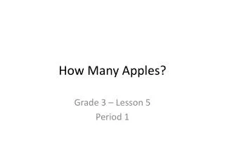 how many apples
