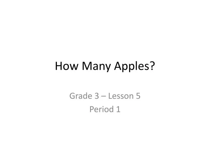 how many apples
