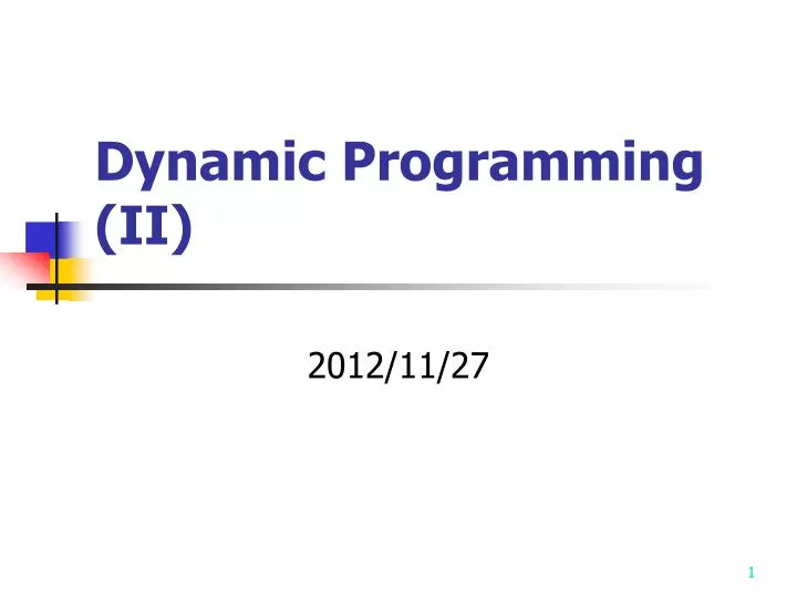 dynamic programming ii