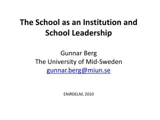 State steering of the school as an institution