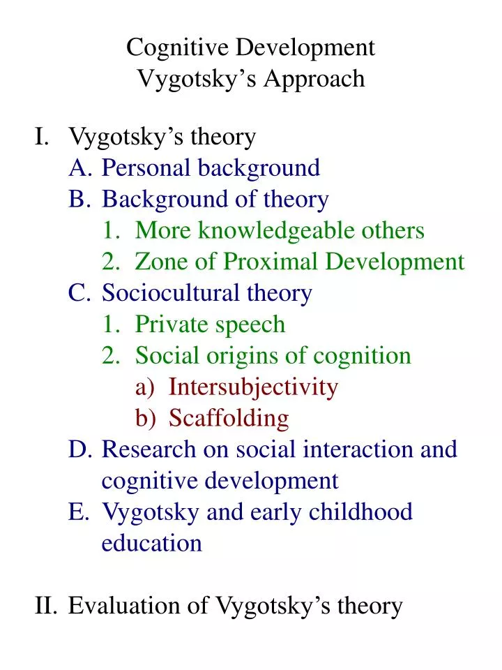 cognitive development vygotsky s approach