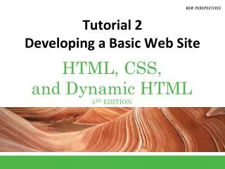 Tutorial 2 Developing a Basic Web Site