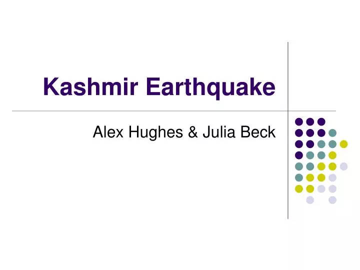 kashmir earthquake