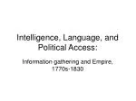 Navigating Political Dynamics: British Intelligence and Information in South Asia, 1770-1830 - slide 1