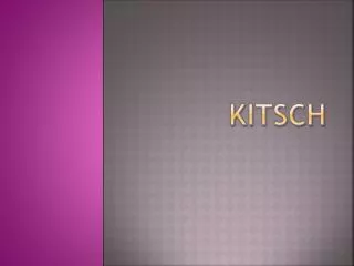 kitsch