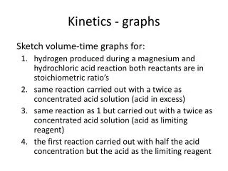 Kinetics - graphs