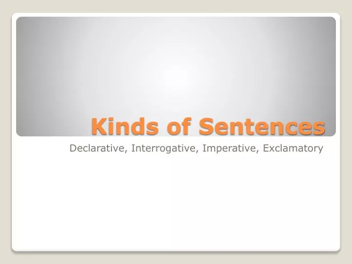 kinds of sentences