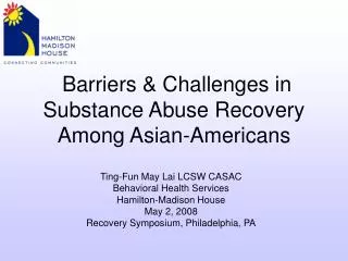 Barriers &amp; Challenges in Substance Abuse Recovery Among Asian-Americans
