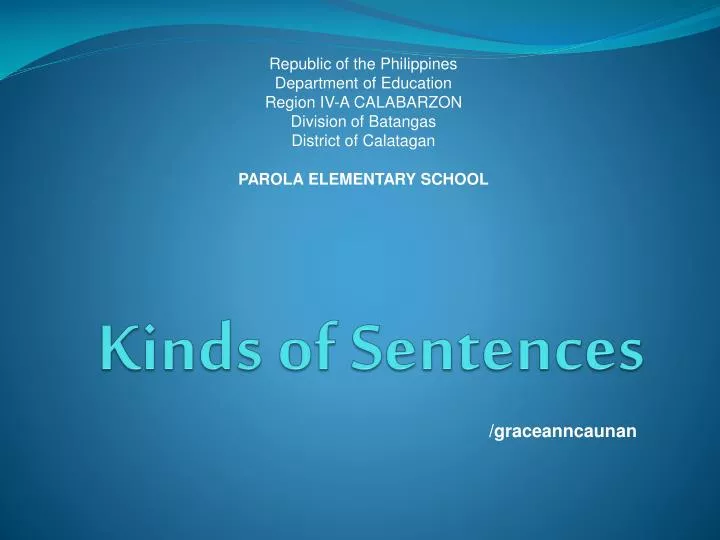 kinds of sentences