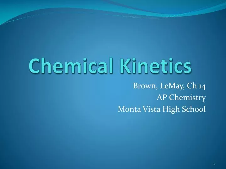 chemical kinetics