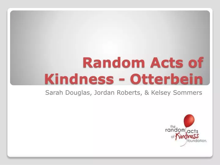 random acts of kindness otterbein