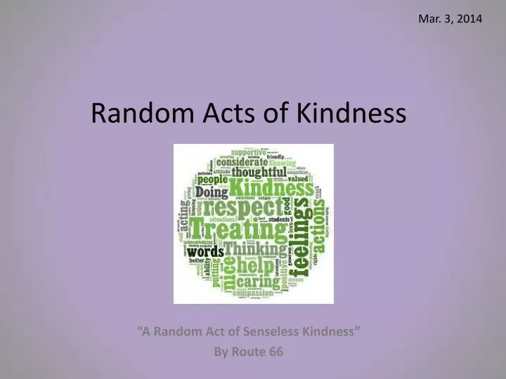 random acts of kindness