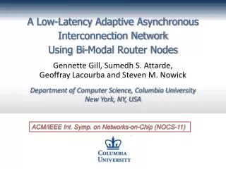 A Low-Latency Adaptive Asynchronous Interconnection Network Using Bi-Modal Router Nodes