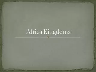 Africa Kingdoms