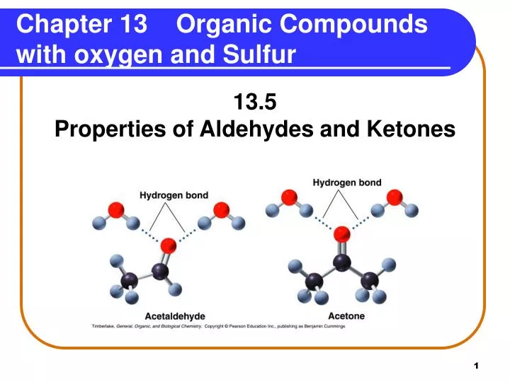 chapter 13 organic compounds with oxygen and sulfur