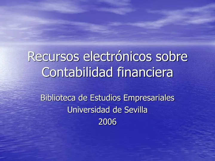 recursos electr nicos sobre contabilidad financiera