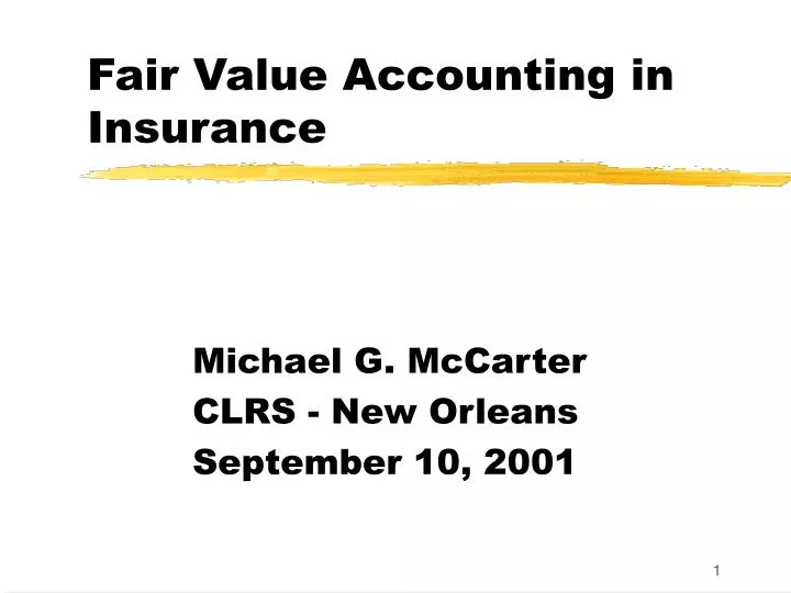 fair value accounting in insurance