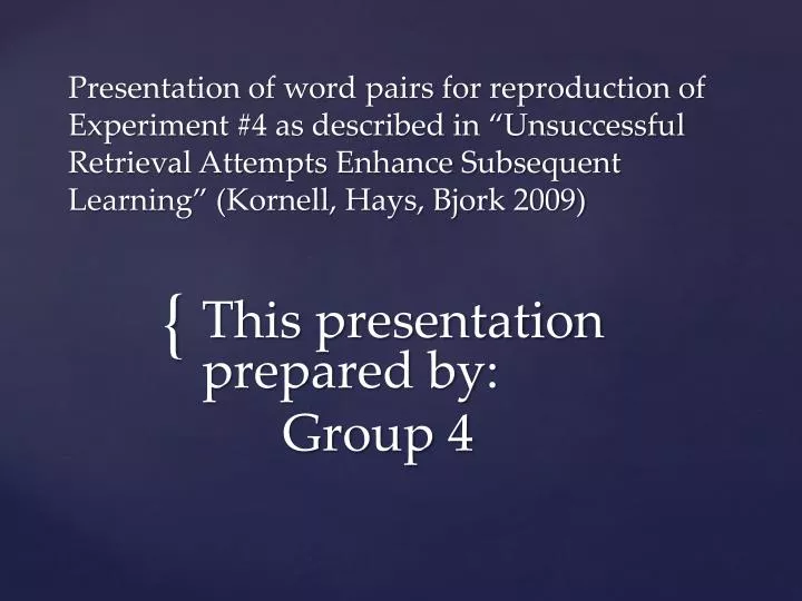 this presentation prepared by group 4