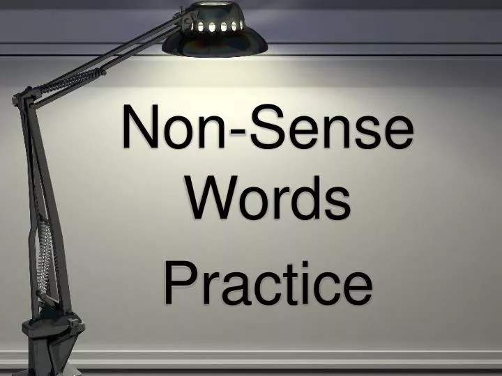 non sense words practice