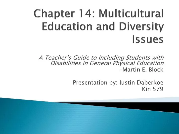 chapter 14 multicultural education and diversity issues
