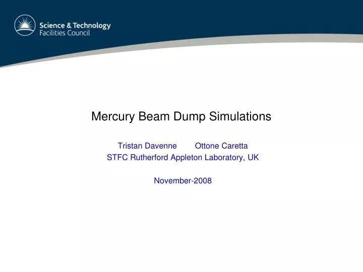 mercury beam dump simulations