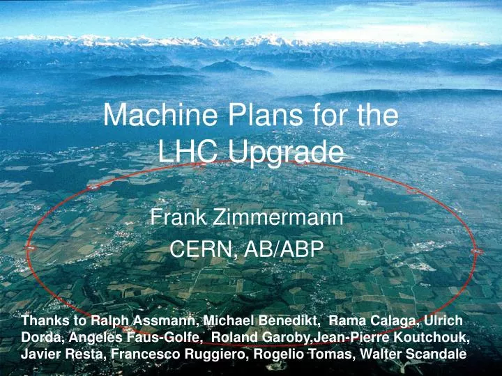 machine plans for the lhc upgrade